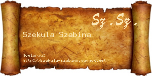 Szekula Szabina névjegykártya