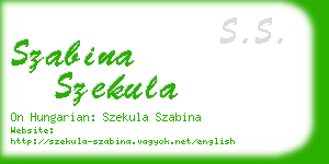 szabina szekula business card